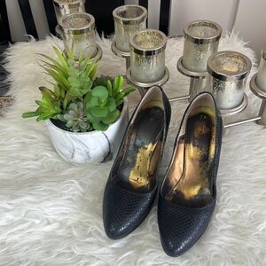 Prialpas Gomma Women’s Black Snake Print Classic Heels Size EU 38